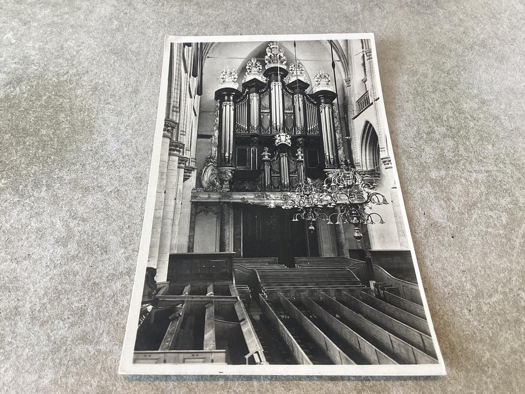 Dordrecht.    Interieur Groote Kerk met Orgel, Ophalen of Verzenden, Zuid-Holland