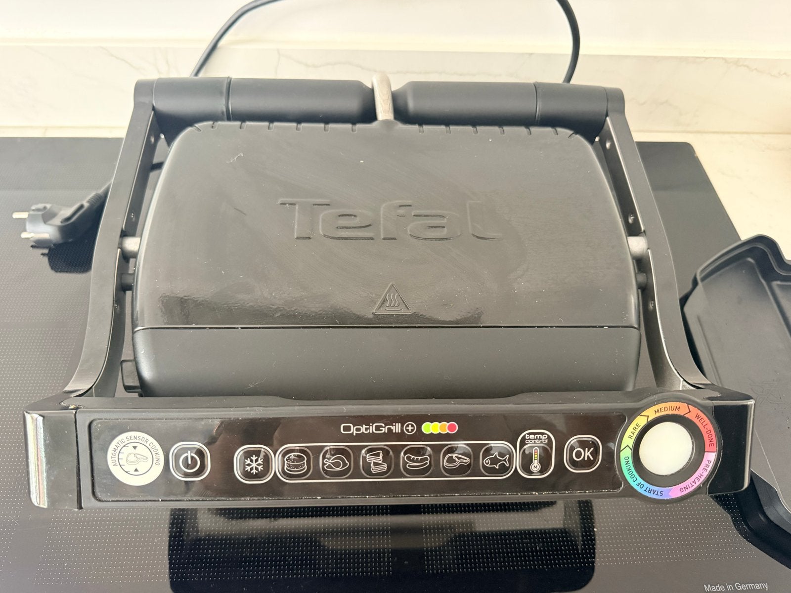 Tefal OptiGrill GC712812/79B, Witgoed en Apparatuur, Ophalen, Vaatwasmachinebestendig, Gebruikt, Tafelgrill