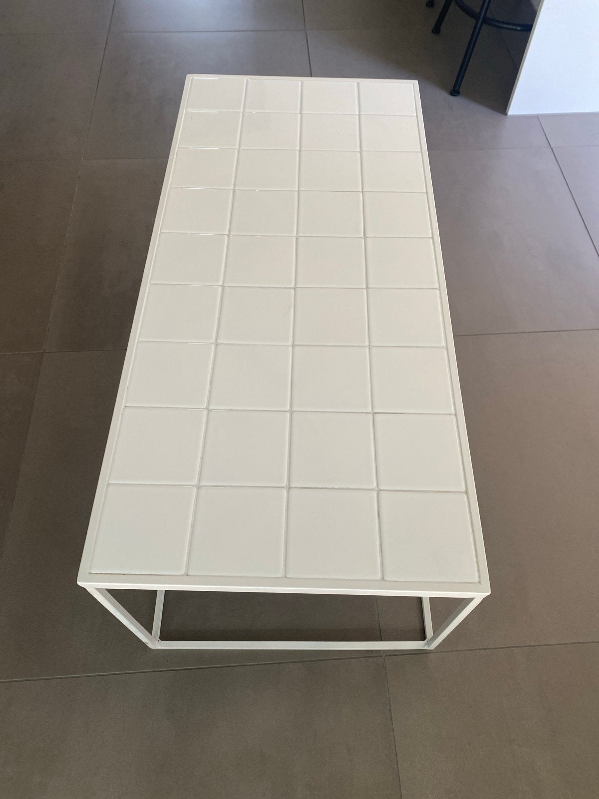 Zuiver Glazed Wit Salontafel (1 of 2 stuks), Ophalen, Overige materialen, Gebruikt, 100 tot 150 cm