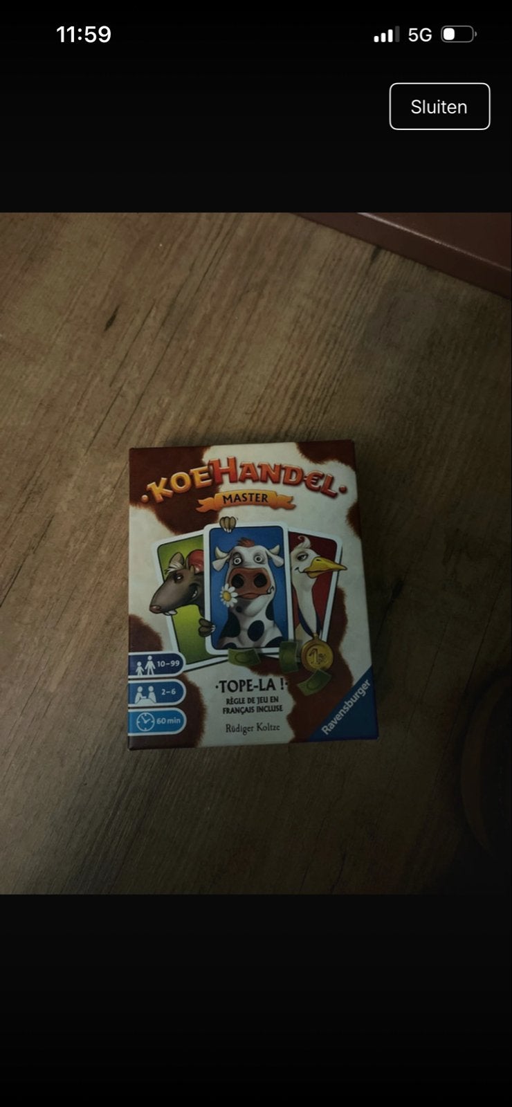 Koehandel Master - Ravensburger kaartspel, Drie of vier spelers, Ophalen of Verzenden, Gebruikt