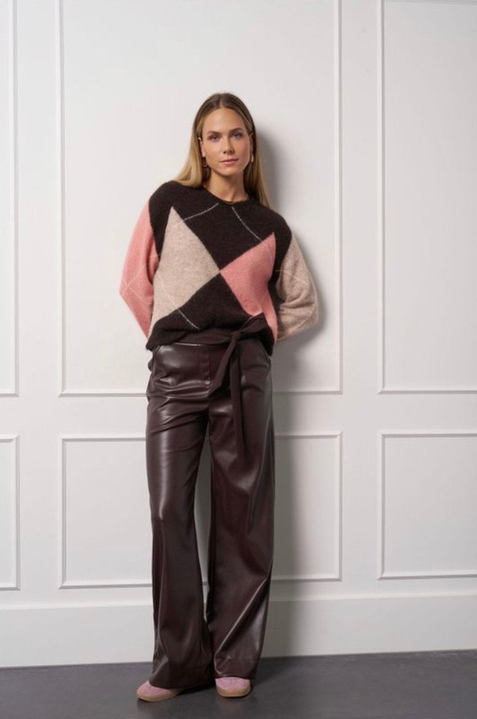 Studio Anneloes Lexie faux leather maat L, Kleding | Dames, Bruin, Maat 42/44 (L), Nieuw, Ophalen of Verzenden