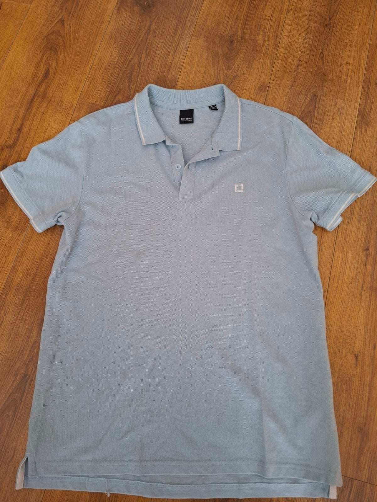 Only&Sons poloshirt lichtblauw maat L, Ophalen of Verzenden, Zo goed als nieuw, Blauw