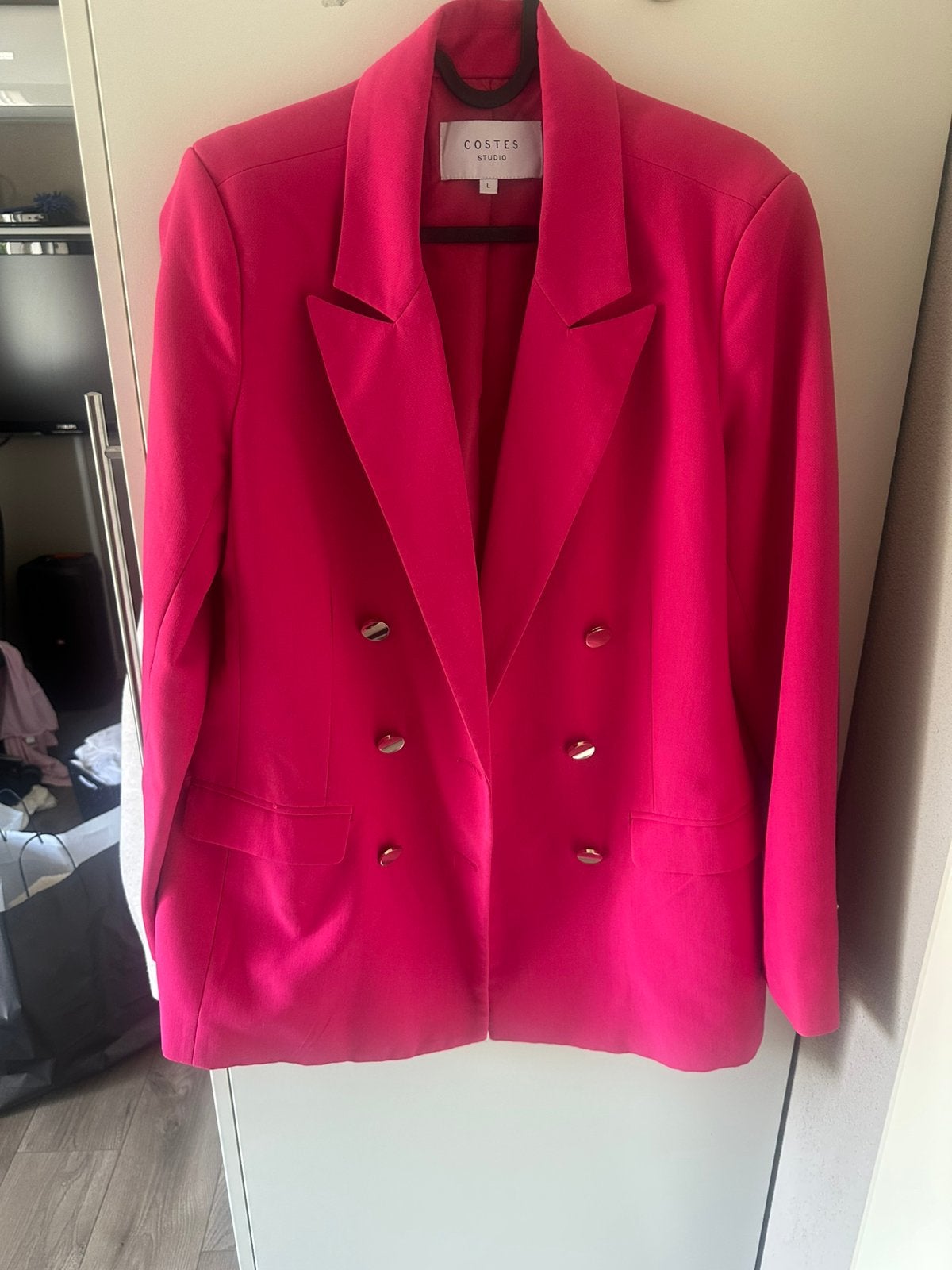 Costes blazer, Kleding | Dames, Jasjes, Kostuums en Pakken, Zo goed als nieuw, Jasje, Maat 42/44 (L), Roze, Ophalen of Verzenden