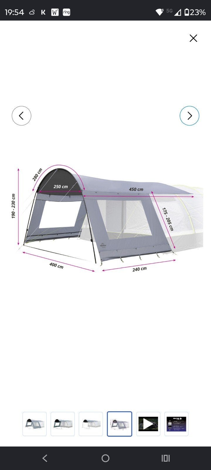 Obelink Soleil Plus Window CoolDark tentluifel, Caravans en Kamperen, Tenten, Ophalen, Zo goed als nieuw, Tot en met 4