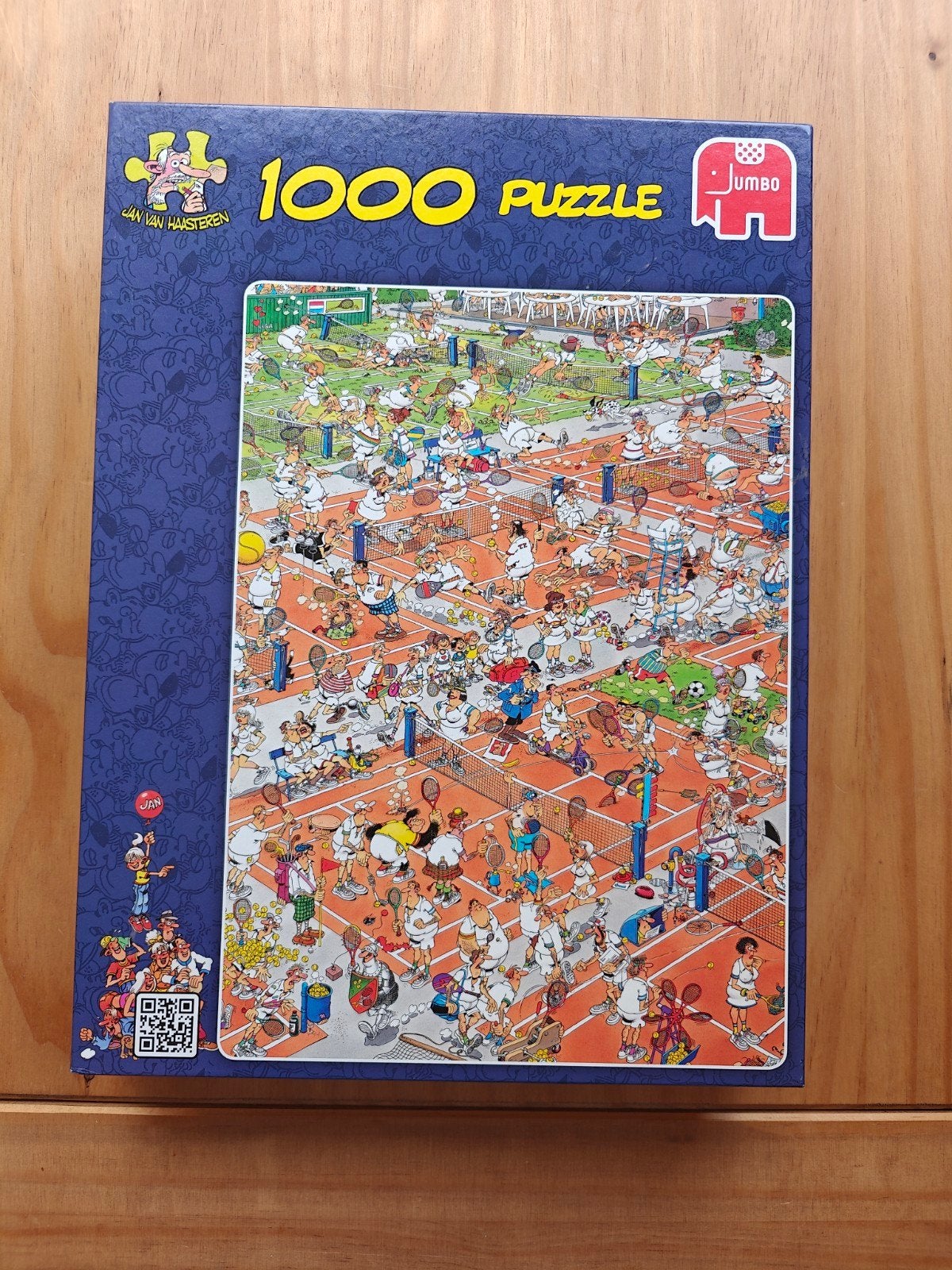 Puzzel Jan van Haasteren Tennis, Ophalen of Verzenden, 500 t/m 1500 stukjes, Zo goed als nieuw