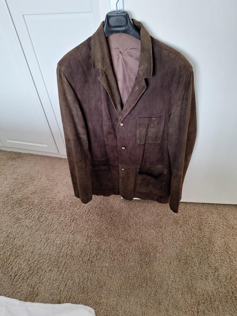 Suède heren blazer mt 52, Ophalen of Verzenden