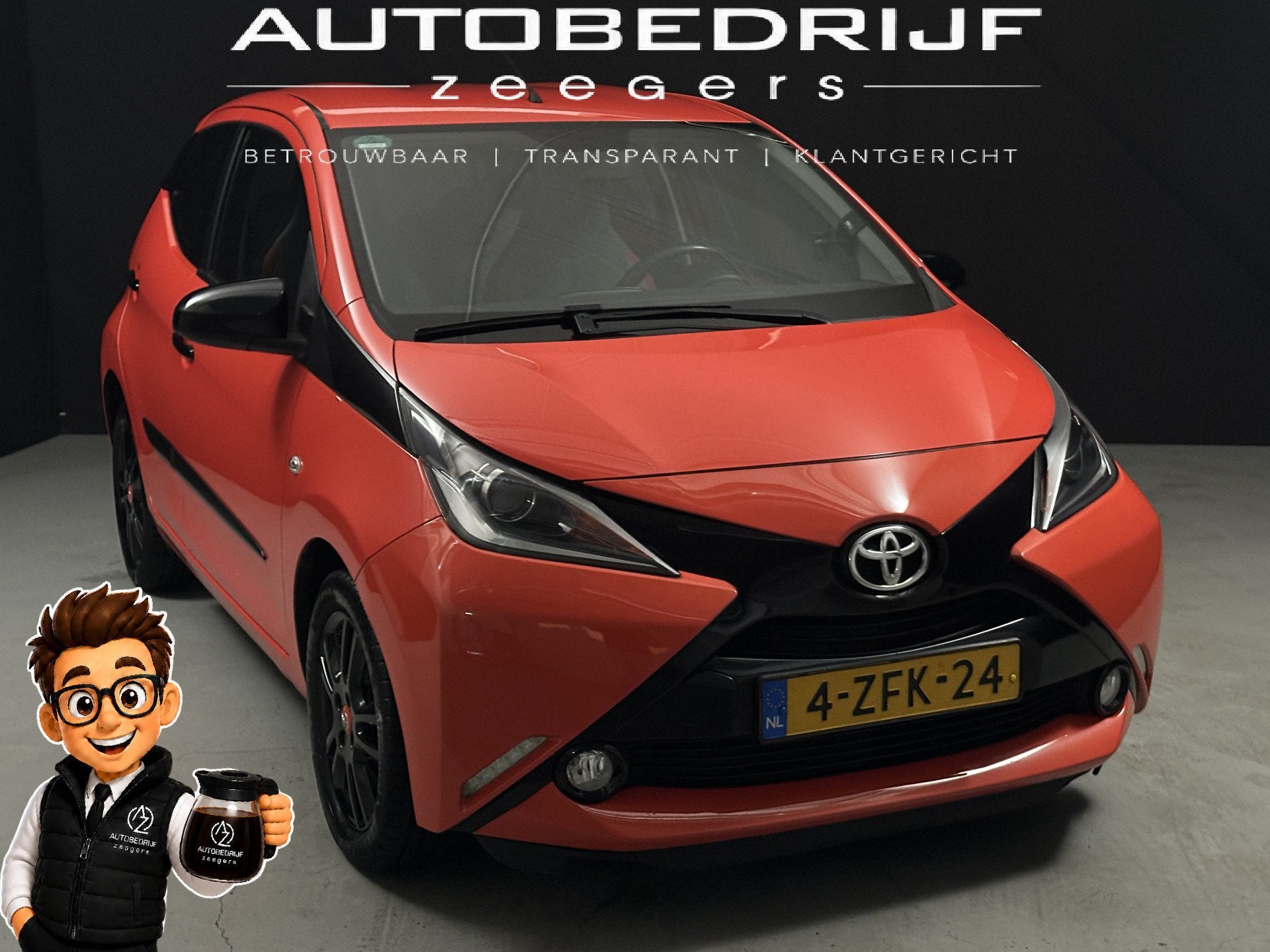 Toyota Aygo 1.0 VVT-i x-cite SUPER ONDERHOUDEN*AC*Well-Kept*, Auto's, Euro 5, Gebruikt, Overige kleuren, 4 stoelen