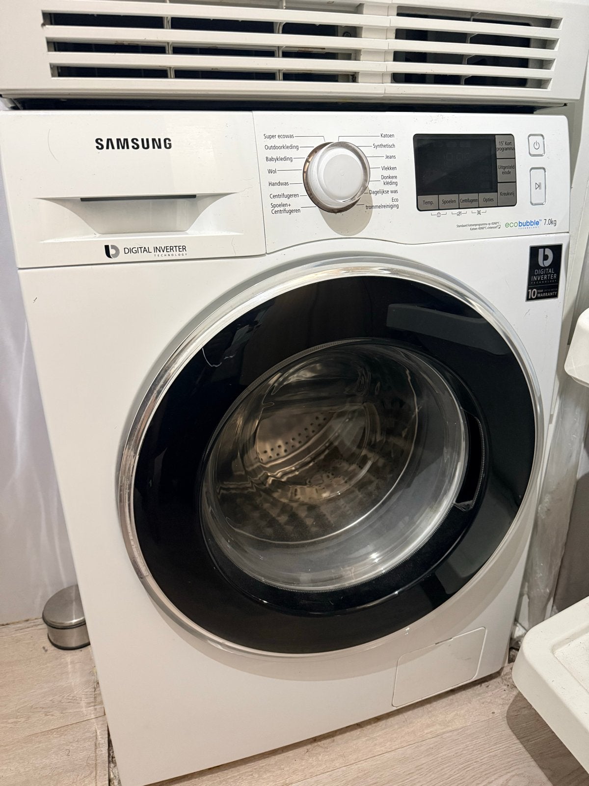 Samsung EcoBubble 7.0kg Wasmachine - Voorlader, Witgoed en Apparatuur, Gebruikt, Ophalen of Verzenden, Voorlader, Kort programma