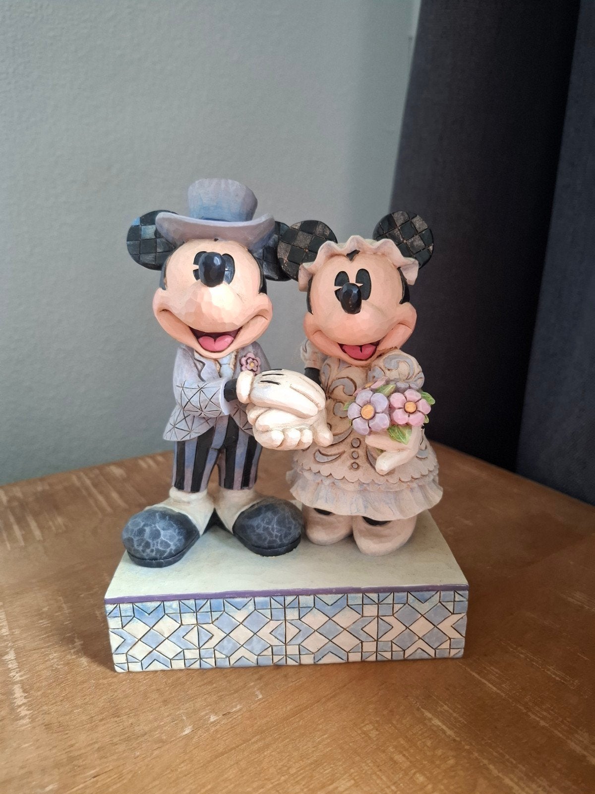 Mickey and minnie mouse trouwstel, Ophalen of Verzenden, Mickey Mouse, Zo goed als nieuw, Beeldje of Figuurtje