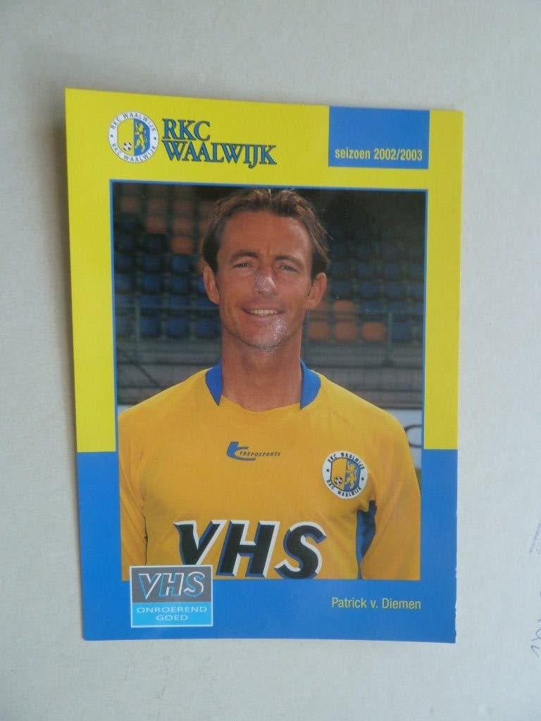 Spelerskaart.  Patrick.v.Diemen  RKC Waalwijk  2002/2003, Verzamelen, Ophalen of Verzenden, Zo goed als nieuw, Overige binnenlandse clubs