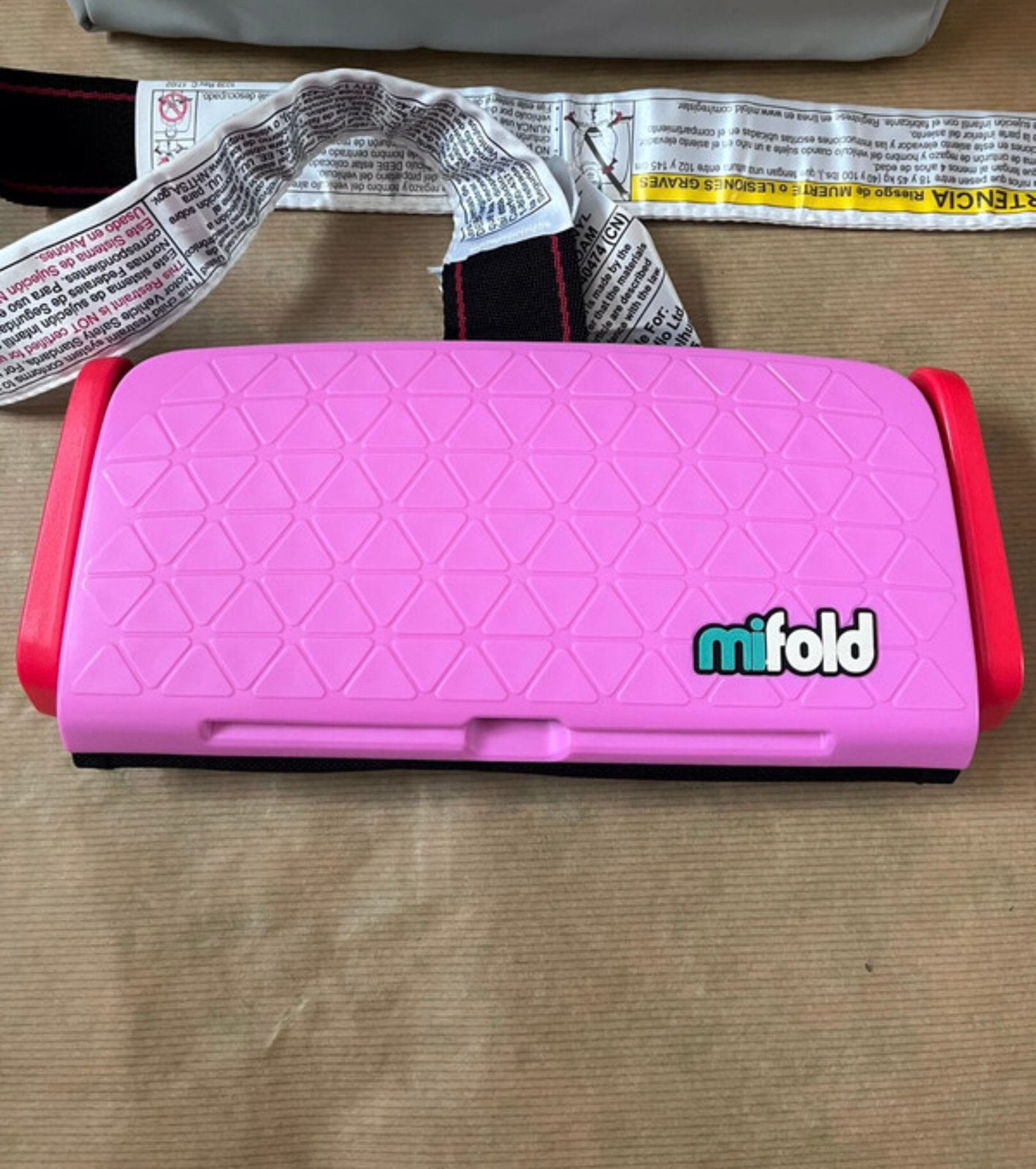 Mifold Grab and Go booster zitverhoger Perfect Pink, Overige merken, Autogordel, 15 t/m 36 kg, Ophalen of Verzenden