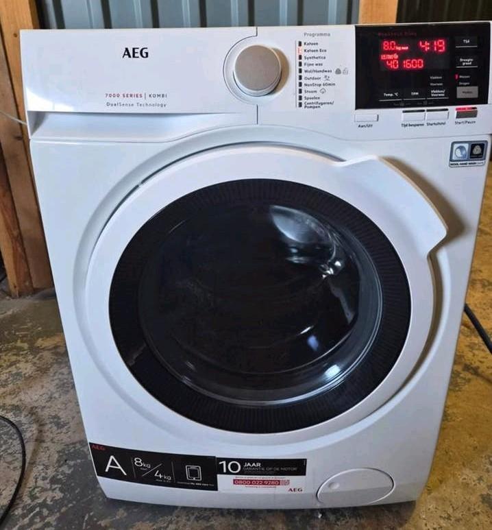 AEG 7000 Series Kombi Wasmachine/Droger 8kg/4kg, Witgoed en Apparatuur, 8 tot 10 kg, Ophalen of Verzenden, Zo goed als nieuw, Minder dan 85 cm