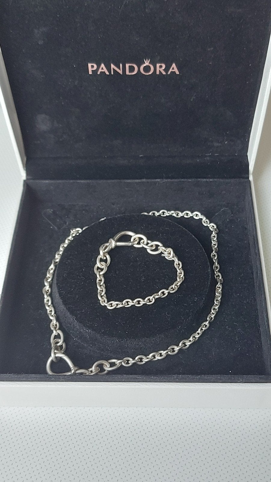 Originele Pandora ketting met originele Pandora armband, Sieraden, Tassen en Uiterlijk, Kettingen, Ophalen of Verzenden, Zo goed als nieuw