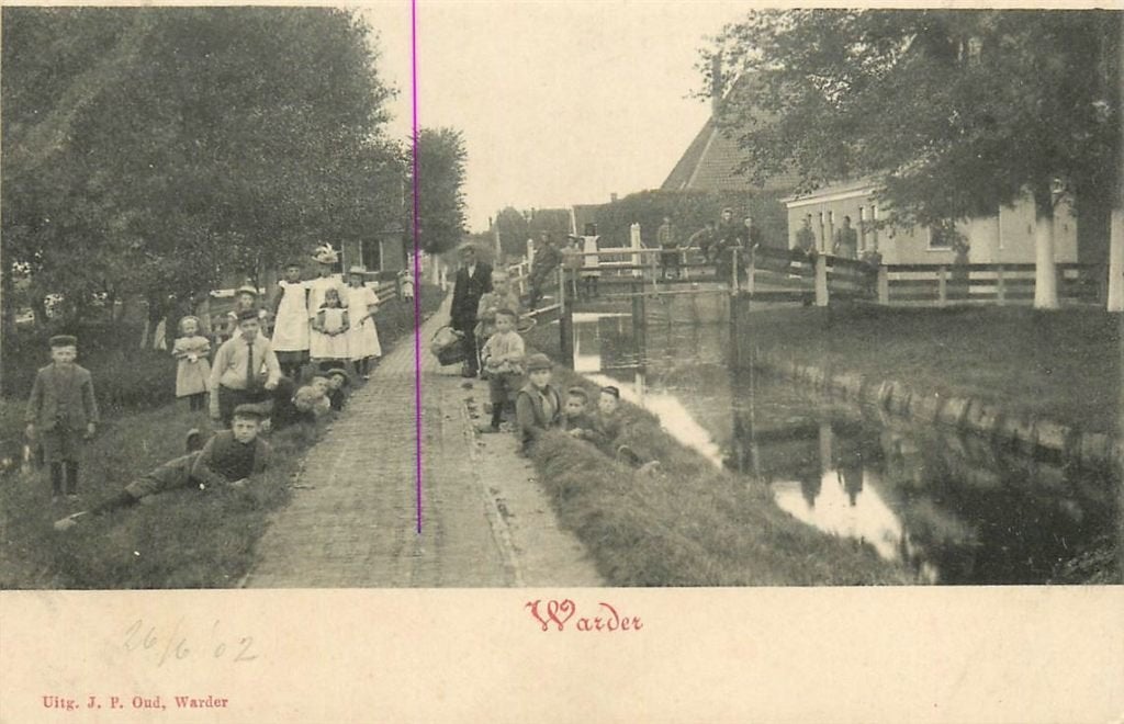 378-342-007 Warder, Verzamelen, Ansichtkaarten | Nederland, Verzenden, Voor 1920, Noord-Holland