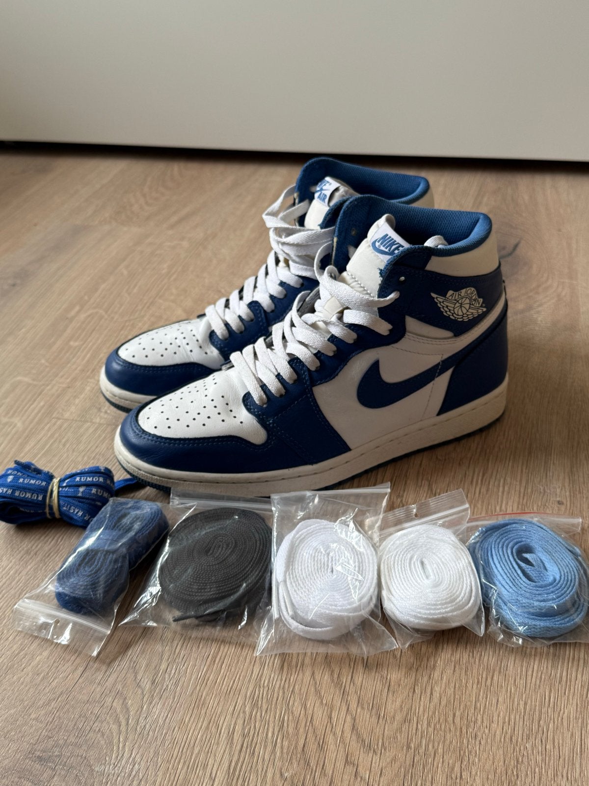 Nike Air Jordan 1 Retro High OG 'Storm Blue' - Maat 42.5, Kleding | Heren, Schoenen, Ophalen of Verzenden, Gedragen, Blauw, Sneakers of Gympen