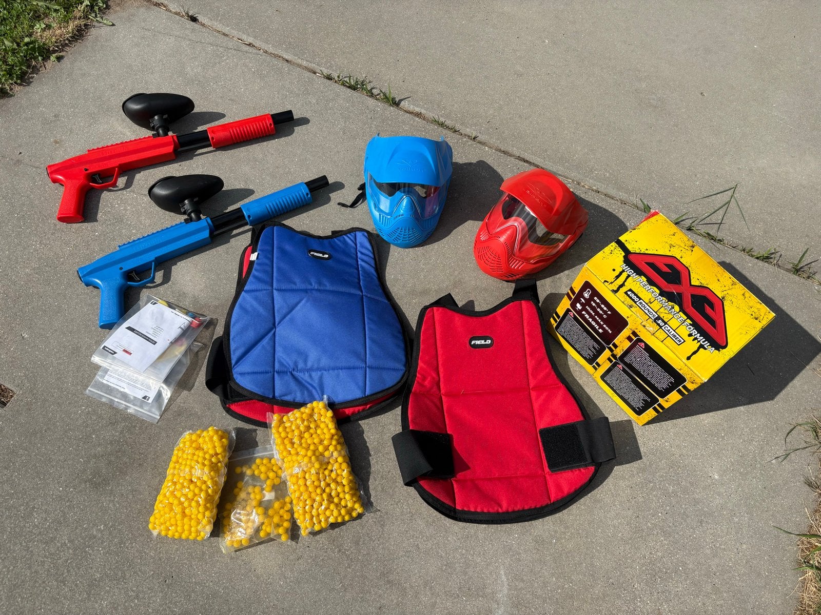 Kinder Paintball Set voor 2 Pers. - Compleet met Accessoires, Ophalen of Verzenden, Gebruikt