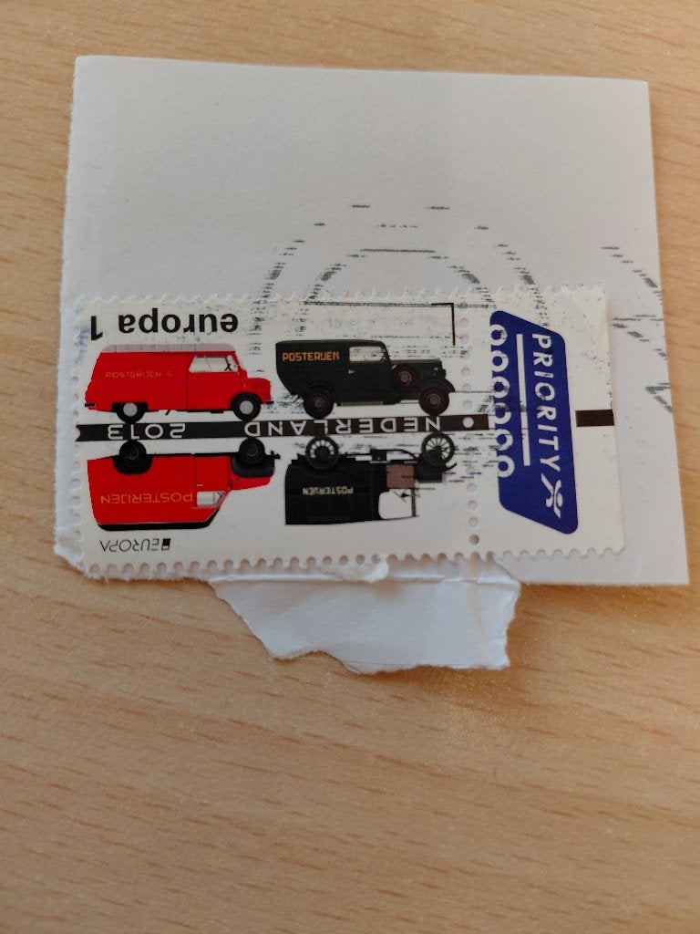 2013 Europazegel postauto's met tab posterijen, Verzenden, Gestempeld