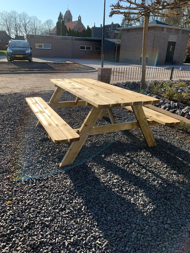 nieuwe picknicktafel, Tuin en Terras, Picknicktafels, Nieuw, Ophalen of Verzenden, Inklapbaar, Rechthoekig