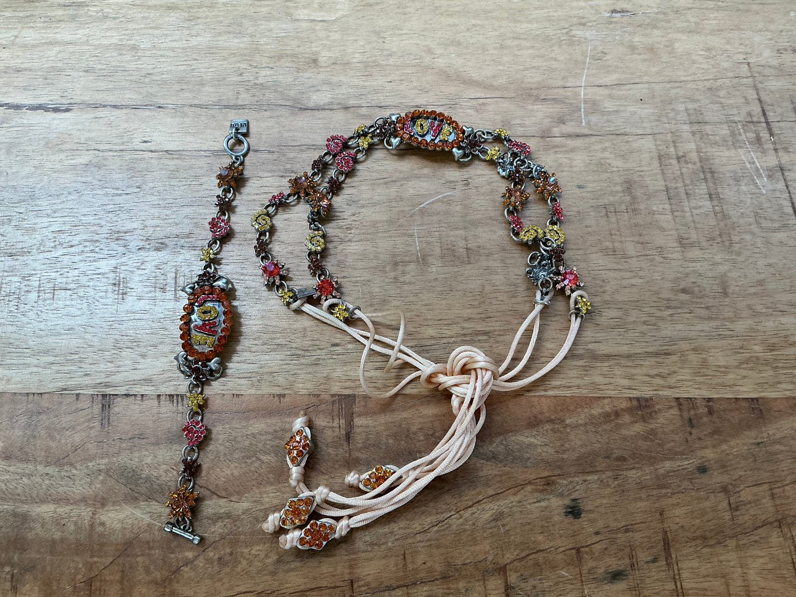Otazu ketting en armband, Ophalen of Verzenden, Gebruikt, Zilver, Overige materialen