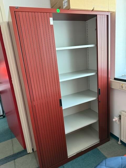 ASPA archiefkast roldeurkast - Rood, Ophalen, Gebruikt, 100 tot 150 cm, Metaal