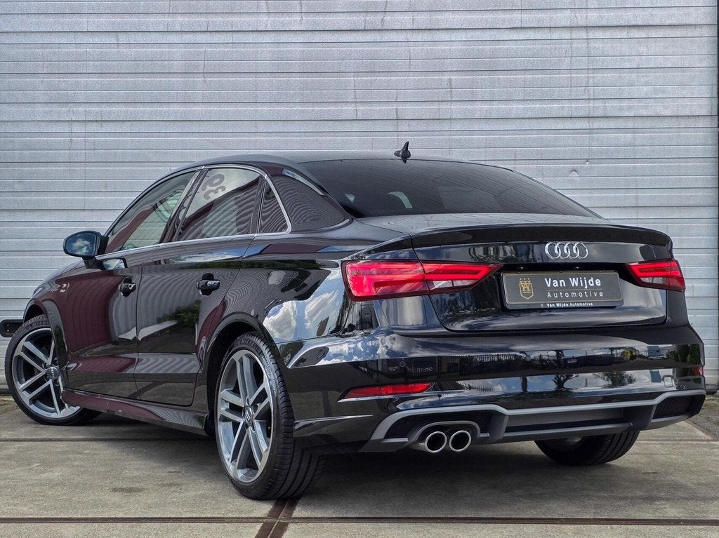 AUDI A3 LIMOUSINE S-LINE|AUTOMAAT|VIRTUAL|STOELVER, Auto's, Audi, 4 cilinders, 150 pk, Leder en Stof, Zwart