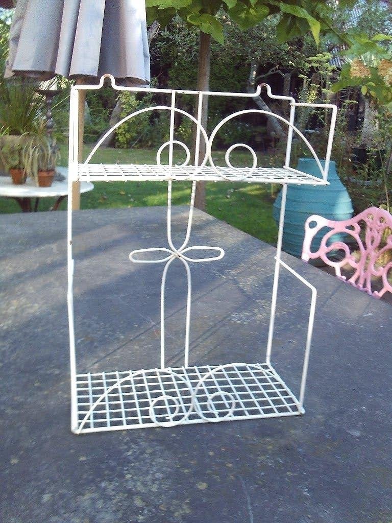 Brocante Wit Wandrek - 40x29x15 cm, Ophalen of Verzenden