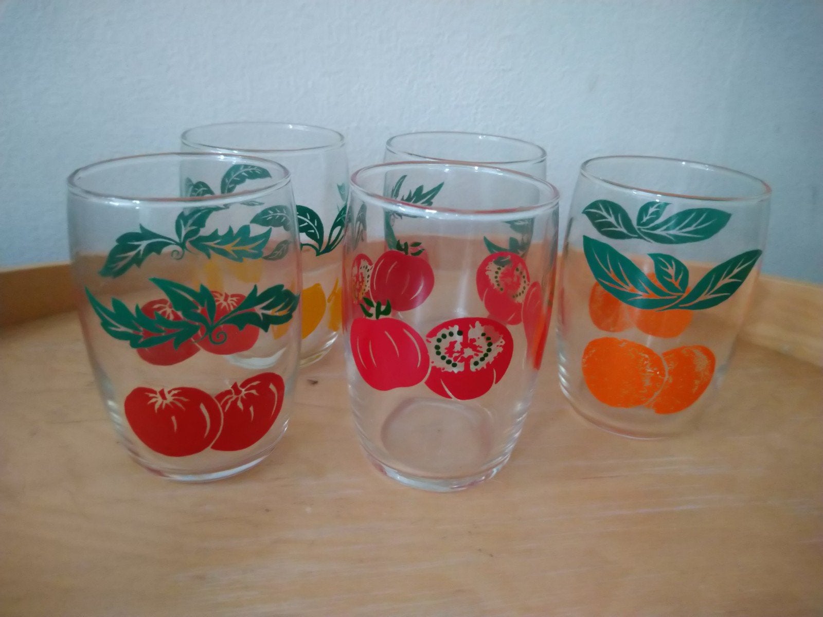 5 vintage sap glaasjes setprijs, Verzamelen, Ophalen of Verzenden, Gebruikt, Borrel- of Shotglas
