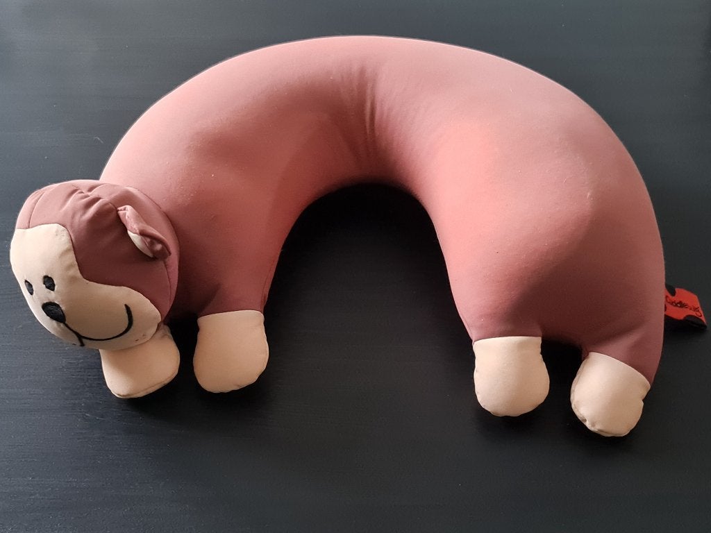 Cuddlebug U-Monkey nekkussen/reiskussen/relaxkussen aap, Overige merken, Bruin, Ophalen of Verzenden, Zo goed als nieuw