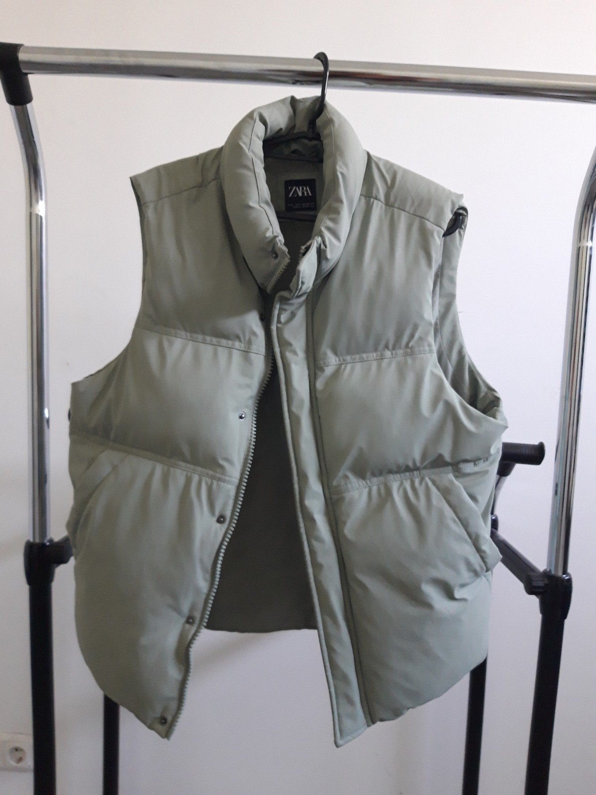 Zara Puffer Bodywarmer - Groen - Maat S, Ophalen of Verzenden, Zo goed als nieuw