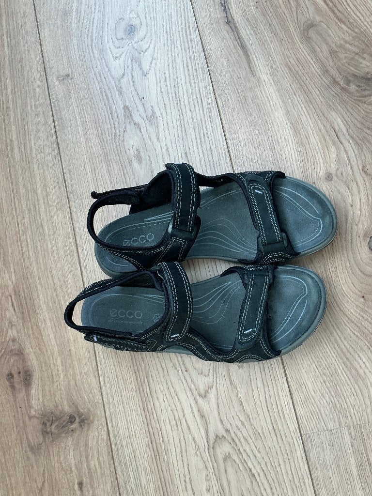 Ecco sandalen - Zwart - Maat 38, Ecco, Zwart, Gedragen, Sandalen of Muiltjes