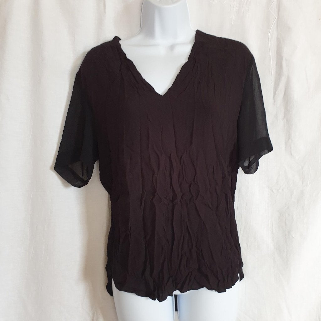 Stoer zwart dames shirt. Leuk model. Mt 36. Other Stories, ., Zwart, Ophalen of Verzenden, Zo goed als nieuw