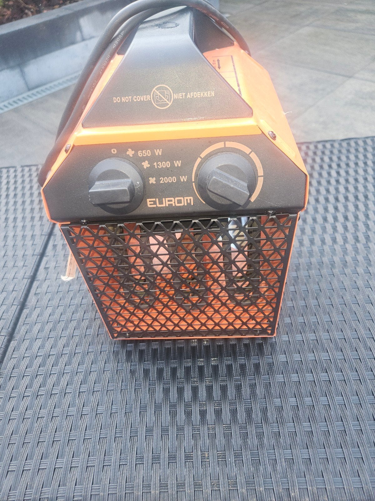 Eurom EK Delta 2000 elektrische kachel 2000W, 30 tot 80 cm, Gebruikt, Kachel, Minder dan 60 cm