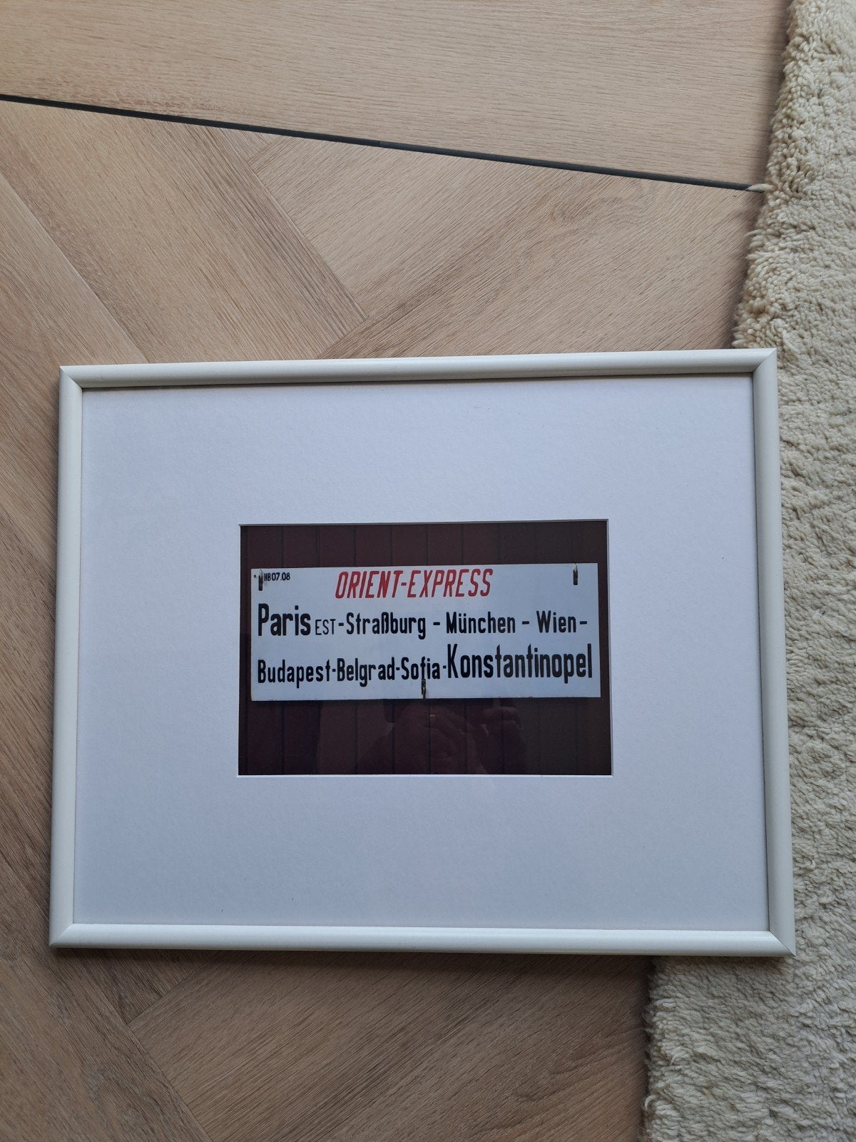 FOTO/PRENT IN LIJST ORIENT EXPRESS ZGAN, Ophalen of Verzenden, Zo goed als nieuw, Minder dan 50 cm