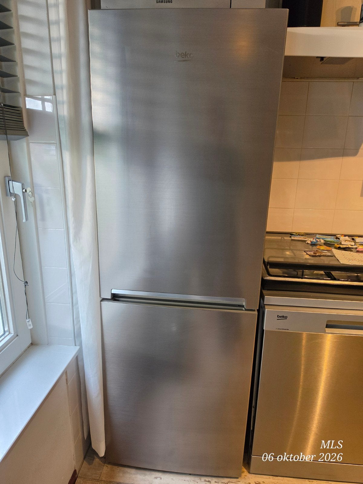 Beko Koel-vriescombinatie - RVS look - Goede staat