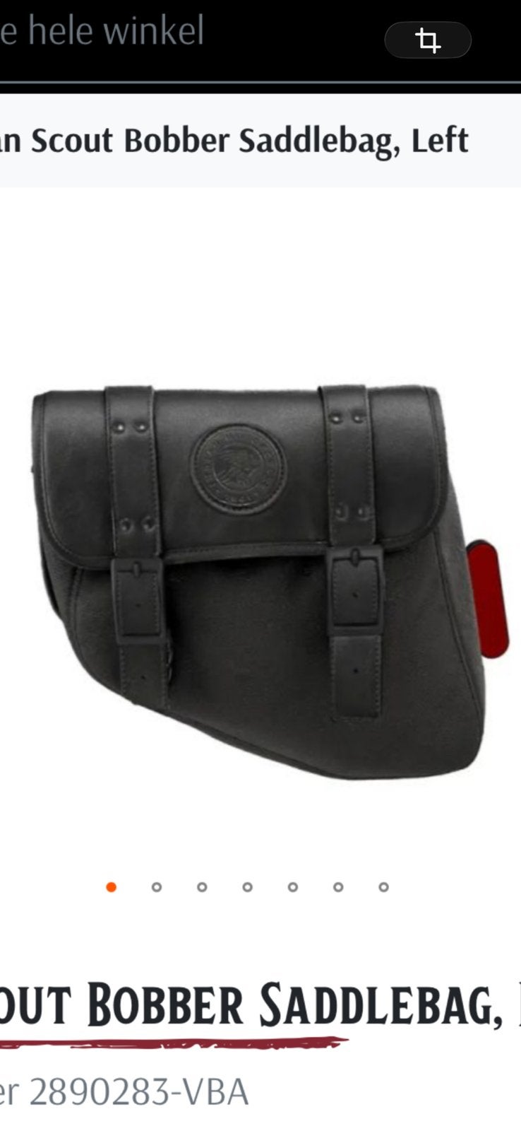 Nieuwe saddle bags Indian Scout, Ophalen, Nieuw