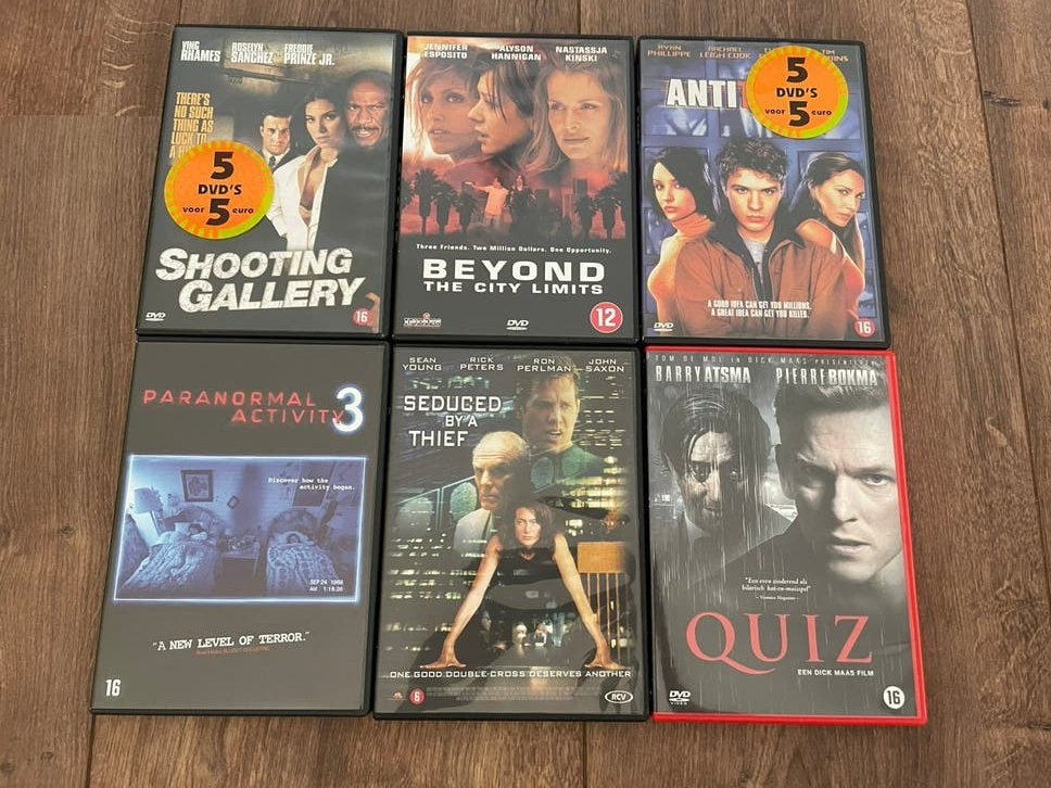 Thriller dvd’s (6 stuks), Vanaf 16 jaar, Ophalen of Verzenden, Zo goed als nieuw, Thrillers en Misdaad