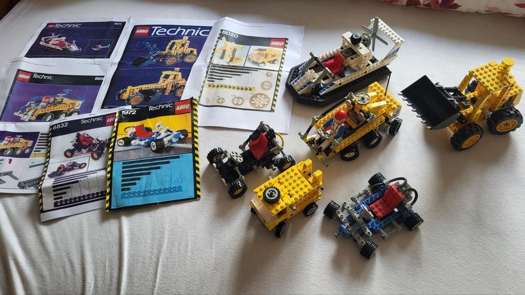 6 complete sets vintage LEGO Technic conpleet en netjes, Kinderen en Baby's, Speelgoed | Duplo en Lego, Ophalen of Verzenden, Gebruikt
