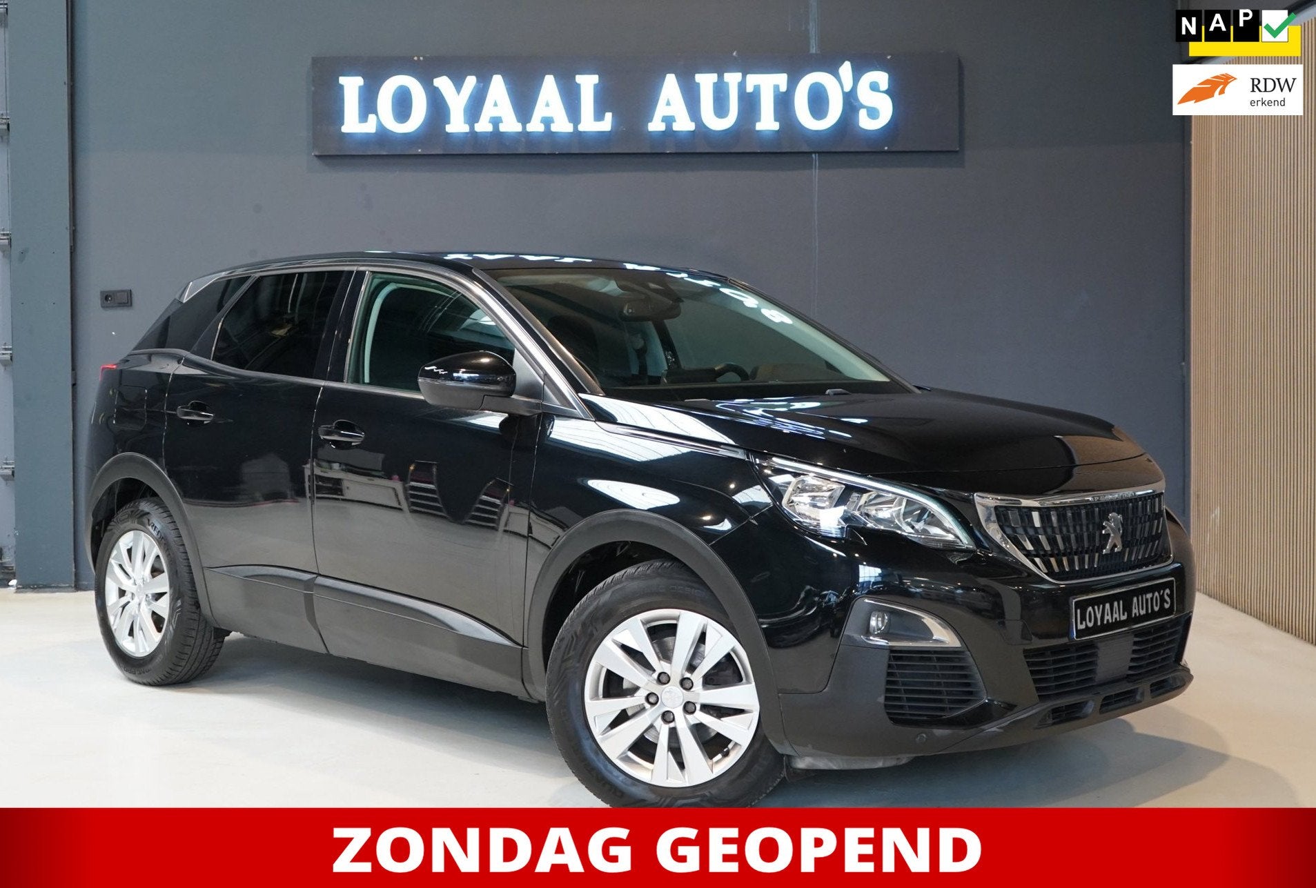 Peugeot 3008 1.2 PureTech Active | CRUISE | PDC | NAVI | NAP, Stof, Gebruikt, 1199 cc, Zwart