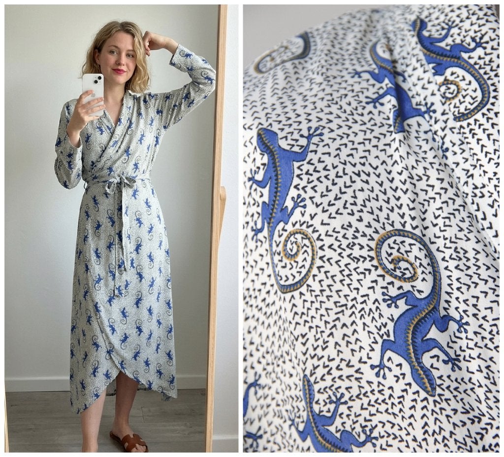 Sissy-boy - NIEUW prachtige wikkeljurk crème blauw - maat S, Verzenden, Wit, Nieuw, Sissy-Boy