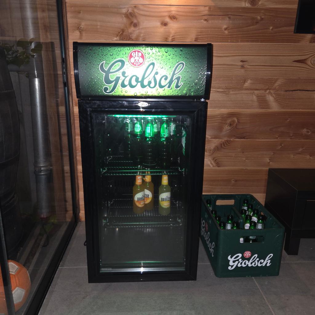 Grolsch Bier koelkast ''Groeten uut Westerhaar Twente'', Ophalen, Zonder vriesvak, 75 tot 100 liter, Nieuw