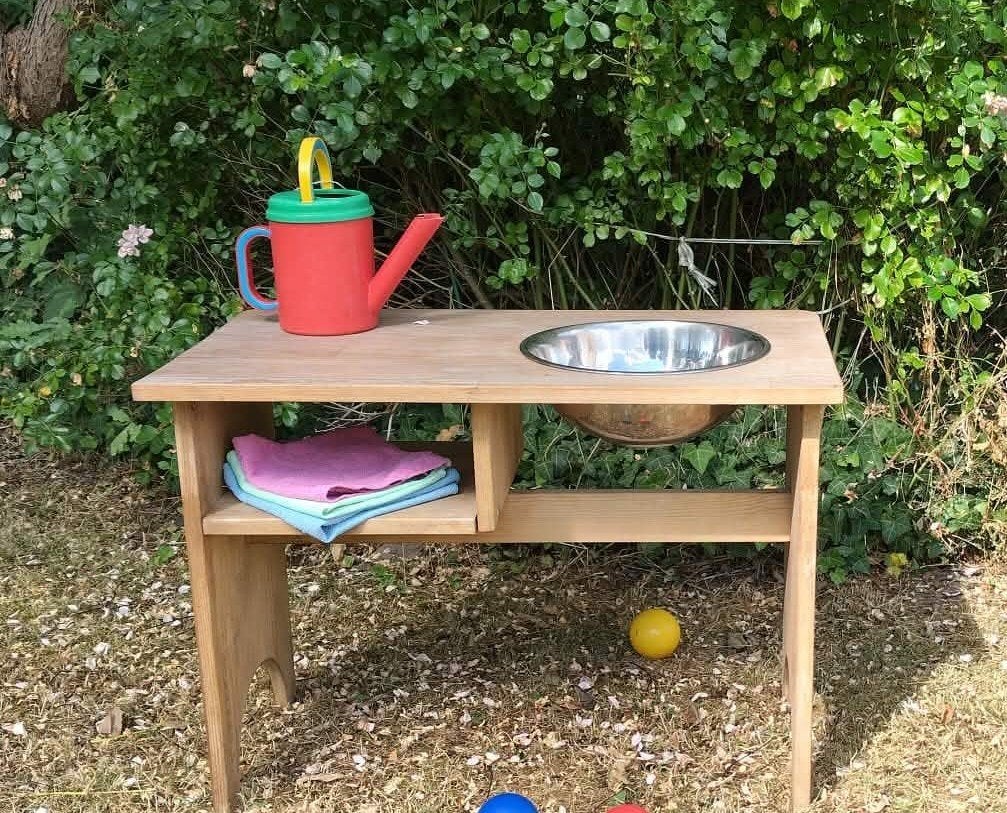 Montessori houten wastafel kleuter, Ophalen, Gebruikt, Meubelstuk of Keukentje
