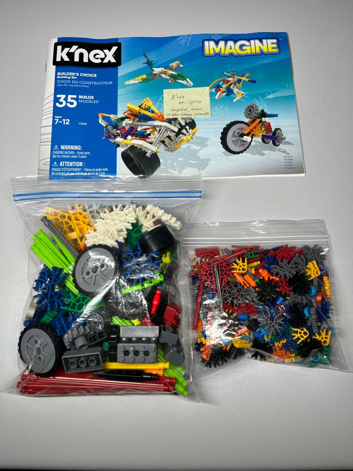 K'nex nr 17520 - Bouwset met 35 modellen, Ophalen of Verzenden, Zo goed als nieuw, K'nex