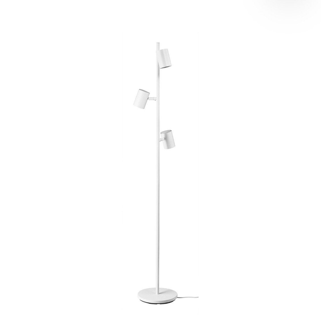IKEA Nymåne staande lamp met 3 spots, wit, Ophalen, GU10, Zo goed als nieuw, Metaal