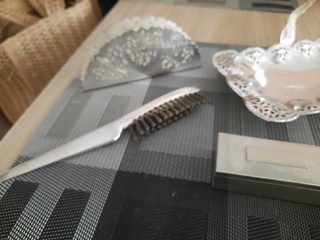 Lot 6 items vintage tafel decor, Antiek en Kunst, Ophalen of Verzenden