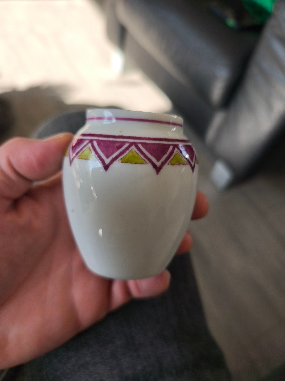 Bijzonder Art Deco Mosa Maastricht Lepelvaasje Decor 1149, Antiek en Kunst, Ophalen of Verzenden