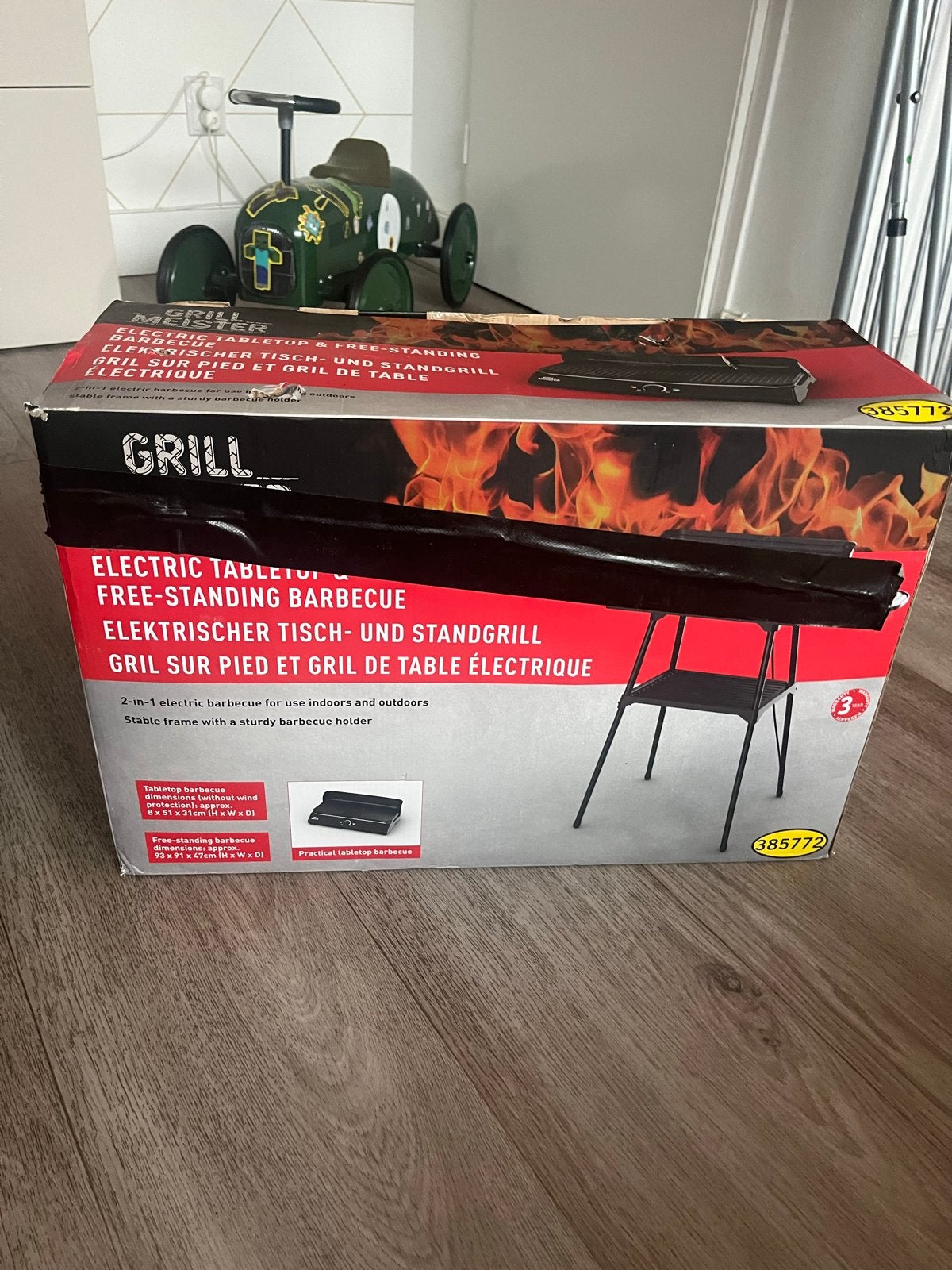 Grillmeister elektrische barbecue - tafelmodel en op poten, Ophalen of Verzenden, Gebruikt