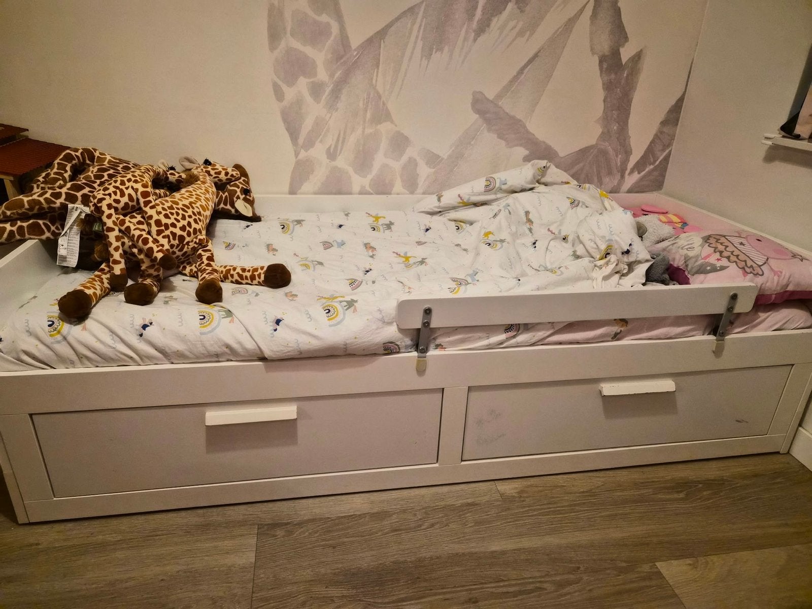IKEA Brimnes Uitschuifbed met Opberglades, Ophalen, Wit, Tweepersoons, 80 cm