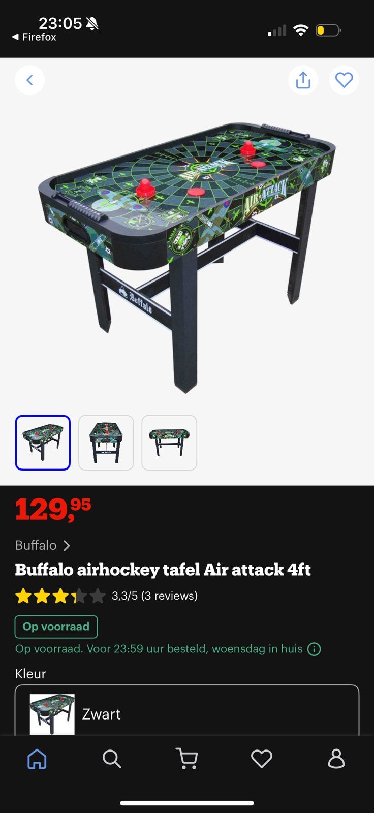 Buffalo airhockey tafel, Ophalen of Verzenden, Gebruikt