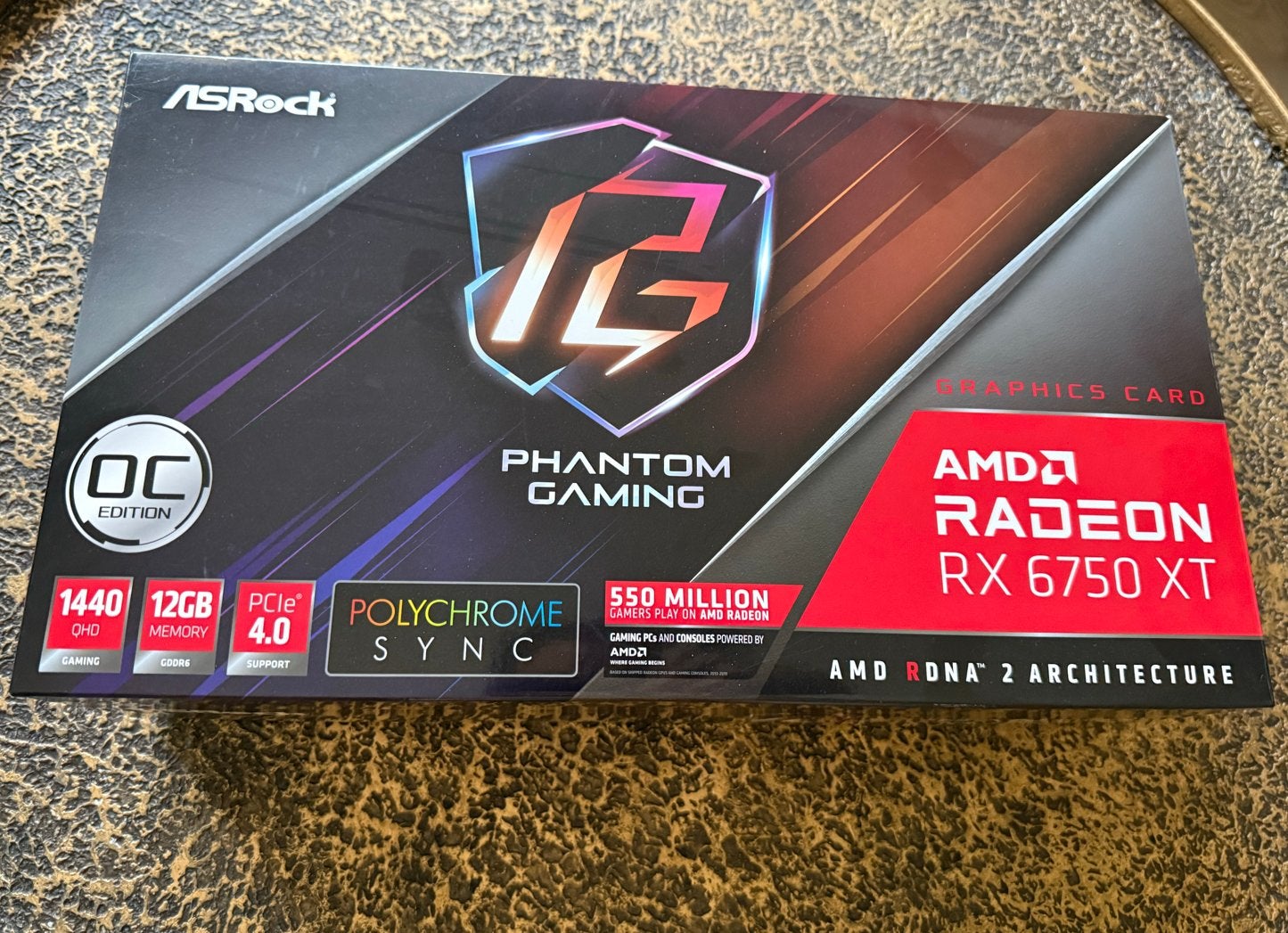 AMD Asrock RADEON RX 6750 XT Phantom Gaming OC 12GB, Gebruikt, GDDR6, PCI-Express 4, Ophalen of Verzenden
