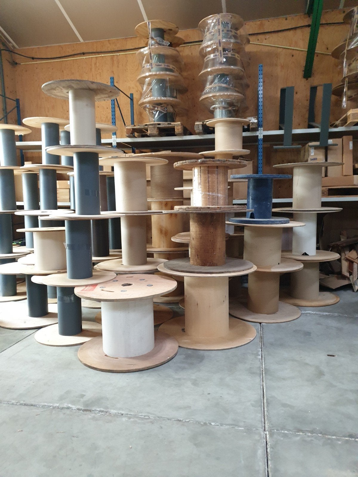 Gebruikte haspels met houten oren en pvc binnenzijde., Ophalen, Gebruikt, Overige typen
